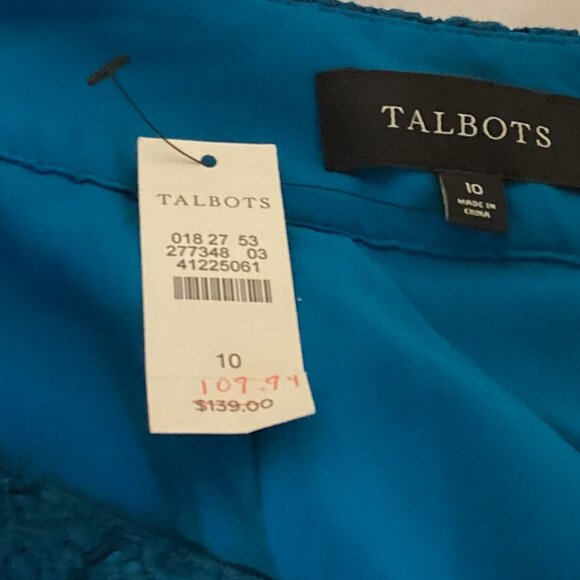 Talbots NWT Teal Lace Skirt – Size 10 Elegant - Picture 10 of 13